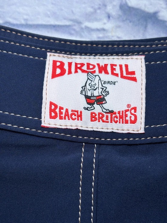 Vintage Birdwell Beach Britches Skirt Shorts Beach Wrap Size Small Navy Blue - Picture 9 of 10